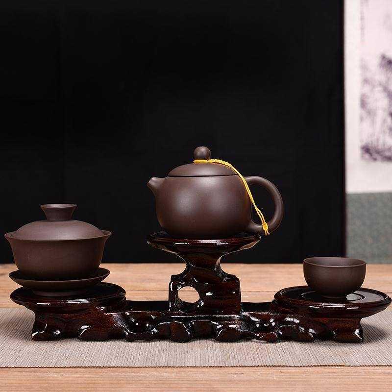 A pot of an artifact are it pot pad A pot A pot of bearing cup mat cup wooden base pot holder frame kung fu tea tea