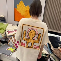 Zhou Xingxing (Summer Cactus) 2022 summer new printing niche all-match large size short-sleeved T-shirt women