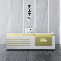 Imitation marble cash register counter Simple modern bar table corner creative company front desk clothing hair beauty training