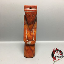 lao huo old anti-Ming and Qing antique jade old jade characters Jade hand pieces old objects Bi jade old jade