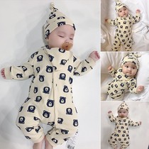 Baby girl childrens clothing unithed clothes male baby Summer newborn monk clothing out autumn and winter suit pajamas summer clothing