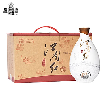 塔牌绍兴黄酒十年江南红450ml*6瓶装[50元优惠券]-寻折猪