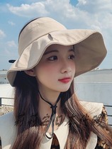 Japanese air-top sunscreen girl summer anti-ultraviolet cover face sun hat along the butterfly bow fisherman's shade hat