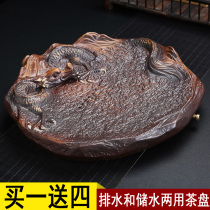 Xinyun ceramic tea tray Household round tea tray Dry bubble creative water storage tea sea drainage Zen tea table Tea sea