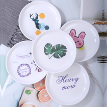 Seriously thickened round bone spit home plate bone plate plate table garbage plate snack snack snack snack nut plate