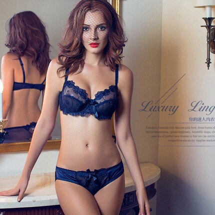 胸罩内衣套装内衣女大文胸套装蕾丝大胸薄款性感骚透明聚拢内衣-tmall.com天猫 胸罩内衣套装内衣女大文胸套装蕾丝大胸薄款性感骚透明聚拢内衣-tmall.com天猫
