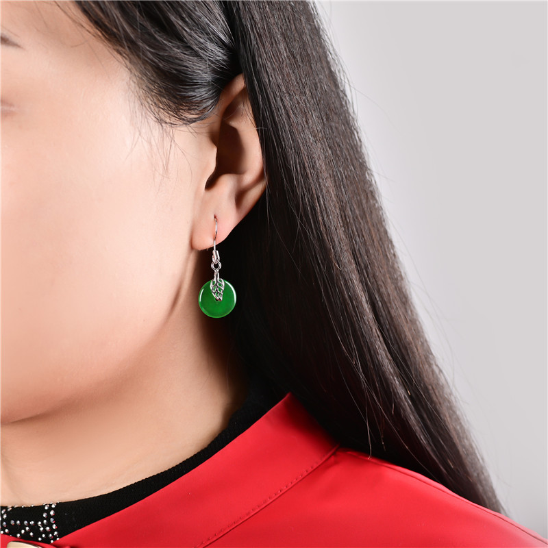 jade mason jade jade safe bule earrings jasper transfer earrings girly grandmother green ear jewelry