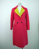 Hand-sewn cashmere coat double-sided velvet red red this year Korean version of new womens winter coat