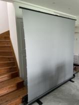 Tire curtain black grid cable anti-light curtain portable lifting outdoor projection screen mobile non-perforated support screen