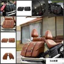 Indian original Scout modified brown long-distance travel storage bag light cavalry black leather side box