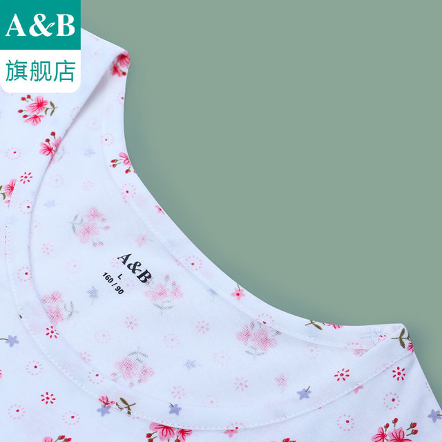 ab underwear ອາຍຸກາງແລະຜູ້ສູງອາຍຸ pajamas pajamas loose pure cotton sleeveless short-sleeved undershirt ແມ່ບ້ານໃສ່ flagship ຮ້ານ