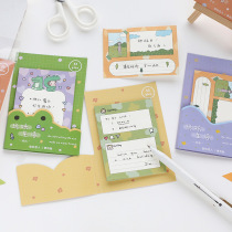 Letter lovers lazy cute form series Post-it notes cute cartoon girl students with hipster convenience sign stickers set hand book collage material decoration N Post 30 pieces into 8