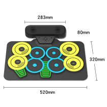 Hand Rolls Electronic Drum Rack Subdrum Intensify Thickened Beginners Adult Home Practice Professional Portable Percussion Board Mat