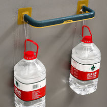 Folded towel rack free punch bathroom towel rack double towel bar adhesive hook toilet wall-mounted shelf