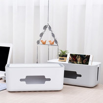 Plug and row management box desktop power wire storage box household socket finishing wire box