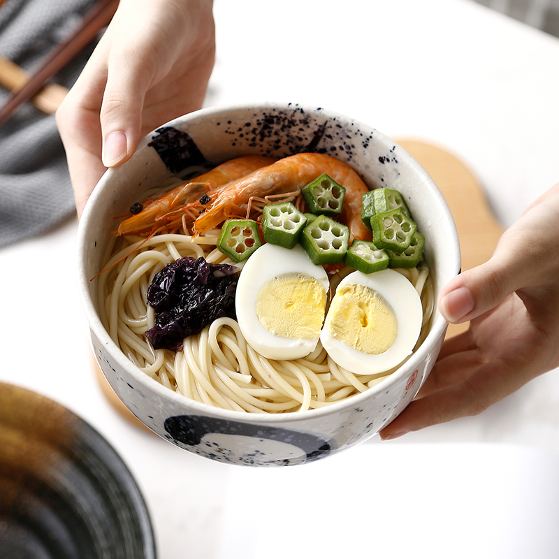 Tao soft Japanese household large bowl of individual creative tableware and ceramic bowl bowl straight rainbow such as bowl bowl