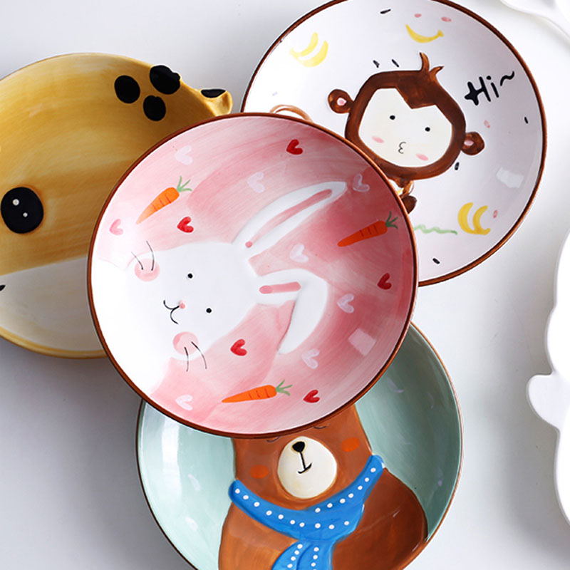 Jingdezhen express animals creative ceramic tableware children cartoon baby food bowl bowl bowl dish breakfast tray