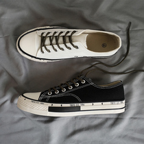 Mens canvas shoes low-help Han Edition casual plate shoes summer breathable thin teen trend spring student shoes