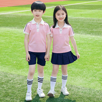 Kindergarten Garden Uniform Summer Clothing 2021 New Elementary School Uniforms Teacher Childrens Games Summer Pink Class Cotton