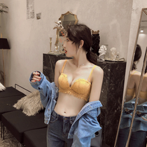 Sexy lingerie women Summer free steel ring Poly-Adjusted Type Closeted Breast Lace Bra Small Chest Thickening Upper Tobra