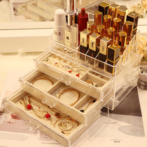 Ear earrings necklace first jewelry storage box transparent desktop simple acrylic lipstick brush watch Shelf Large