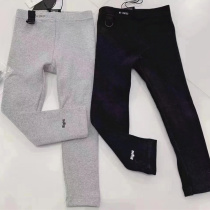 Korean Boy Clothing Girl Glint Bottom Pants 2021 Winter New CUHK Child Tight Pants Foreign Air Pants A suede