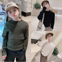 South Korean childrens clothing children sweaters undershirt 2021 autumn winter new boy girl in pure color sweaters jersey