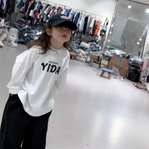 Youmi left Korean boy clothing girl T-shirt autumn clothing 2021 new children pure cotton 100 lap long sleeve blouses foreign air tide