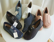 Early autumn B preparation big code lady genuine leather leather leather shoes sloth flat bottom casual shoes little white shoes non-slip comfort C9