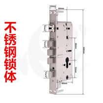 304 stainless steel security door lock body big door lock accessories B grade C level square head lock double quick lift universal lock