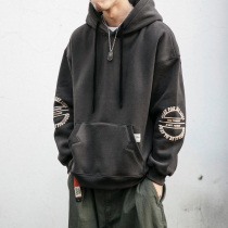 Couples autumn and winter plus suede thickened necropolis male Chaodins Hong Kong wind easing even cap blouses 100 hitch coat tide