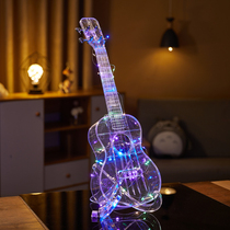 Transparent Yukori 21 23 inches beginner child small guitar crystal transparent ukulele bright lights good soundtrack