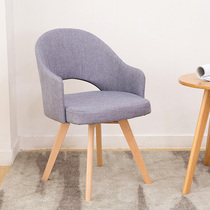 Modern minimalist leisure chair Nordic solid wood household makeup chair computer chair manicure chair ins back chair
