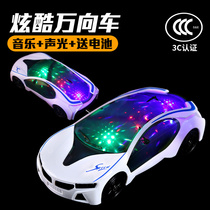 Baby Electric Toy Car Wanxiang Police Car Running Car Music Lights 4 year old boy child toy 3 years old