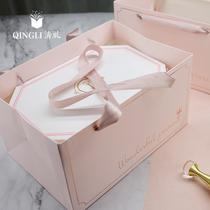 High-end paper bag creative design sense clothing store cosmetics gift packaging bag 38 Womens Day gift tote bag