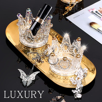 Beauty Makeup Egg Containing Box Ring Rack Swing Piece Nordic Creative Jewelry Ring Crystal Glass Crown Containing Shelf