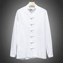 Mens West Lake Pavilion (JP) Autumn front short and back long cotton Chinese style buckle jacket JP013