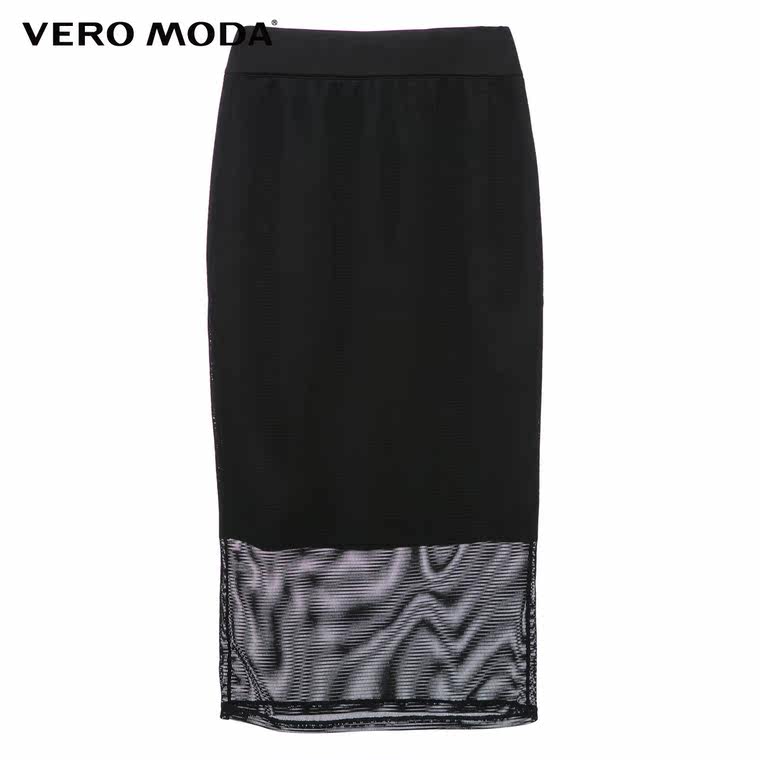 Vero Moda层叠网纱透视包臀半身裙|31521G005