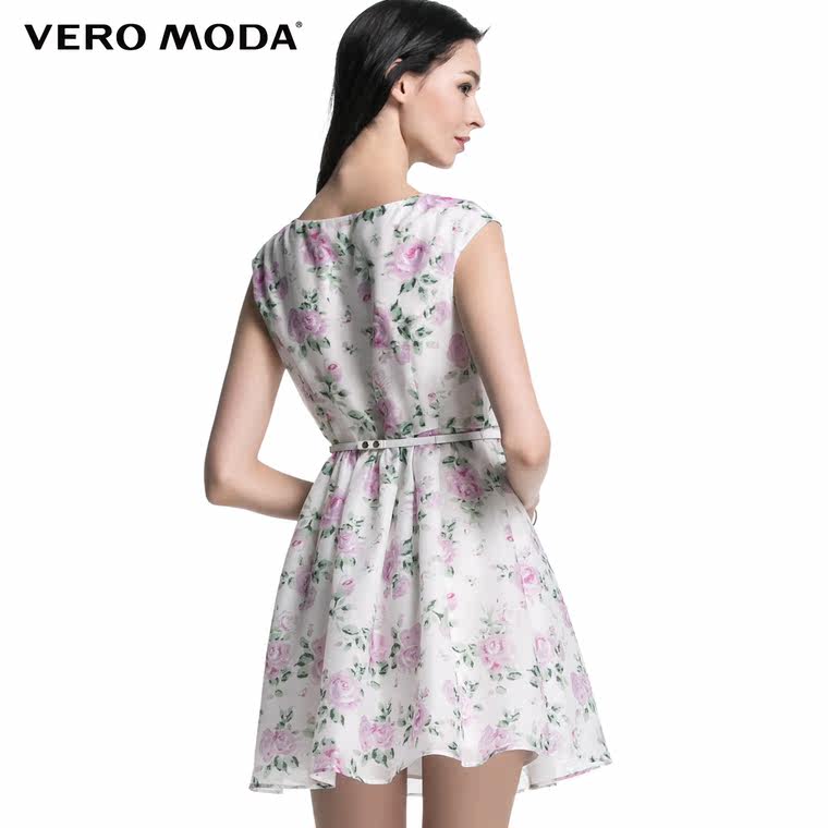 Vero Moda肌理感印花收腰A摆连衣裙|31527A001