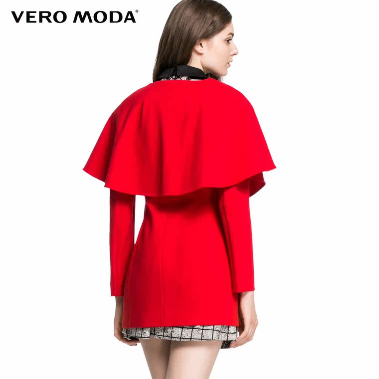 Vero Moda英伦风肩部斗篷设计时尚修身风衣|315321027