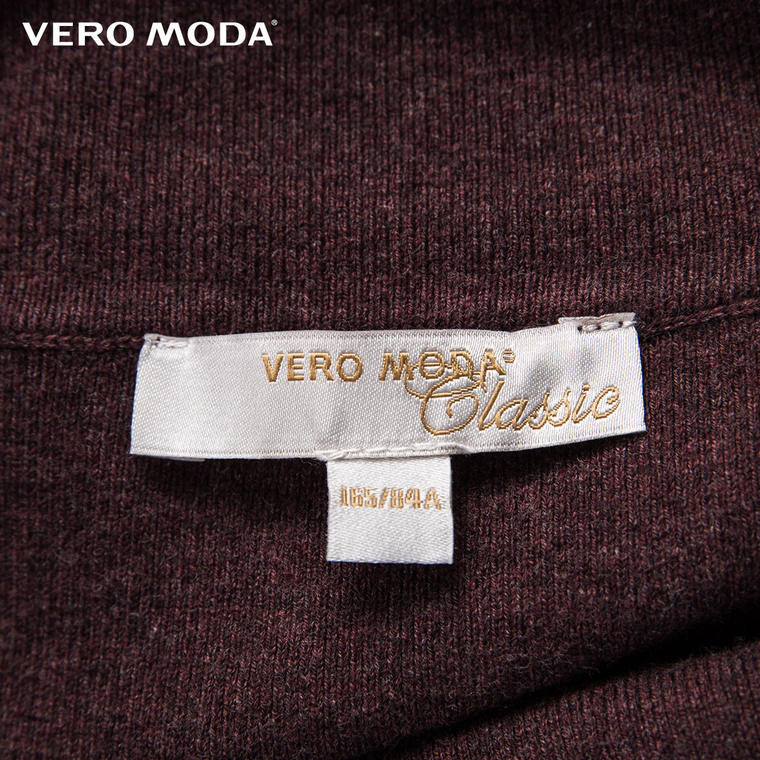 Vero Moda一字翻领蝙蝠袖设计弹力针织连衣裙|315446005