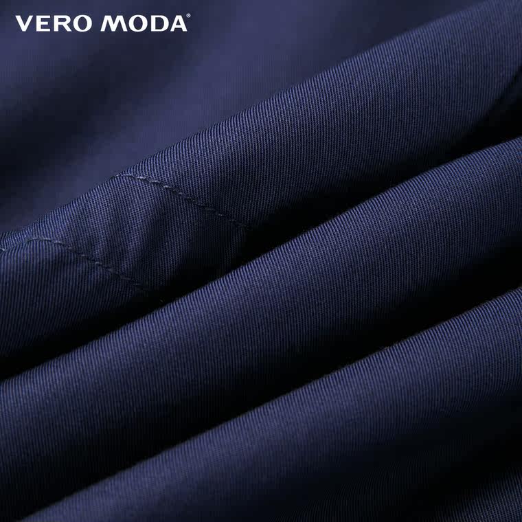 Vero Moda翻领两穿袖肩章短风衣|315317004