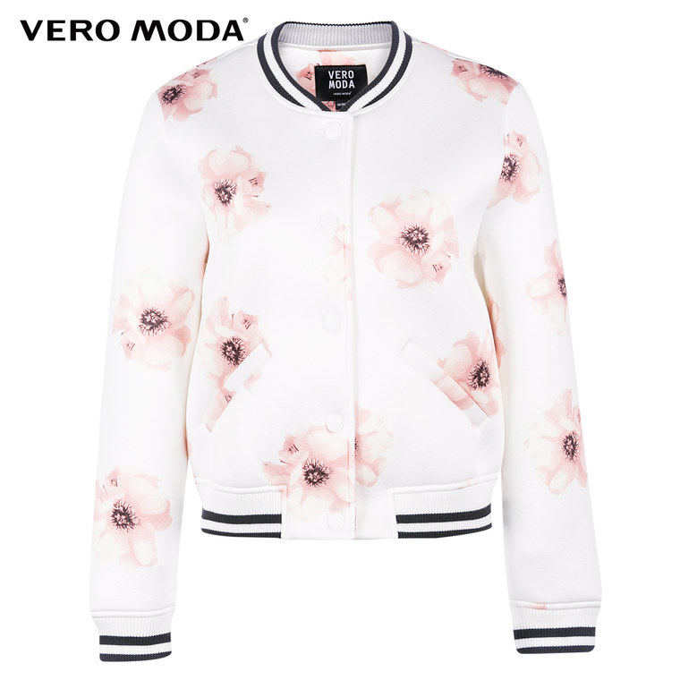 Vero Moda 太空棉花卉棒球短外套|315333001