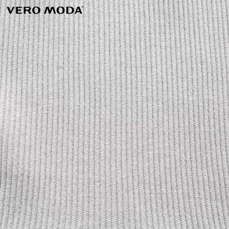 Vero Moda超弹螺纹面料圆领短袖侧镂空超短修身针织衫|315324018