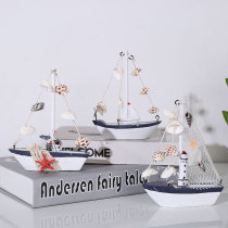 Smooth swing pendulum small sailing model gift childrens room wooden boat toys living room office home decorations