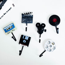 Creative retro adhesive hook Wall Wall door entrance door entrance door key storage small hanging rack wall coat hook