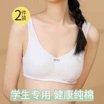 Students Junior High School High School Fat Stage Summer Thin Vest Small Vest Children Adolescent Girl Hair hair Smear Pure Cotton Bra