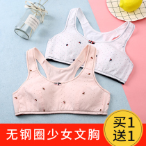 Small vest female student Junior high school big virgin child development underwear No rim pure cotton girl bra girl thin section