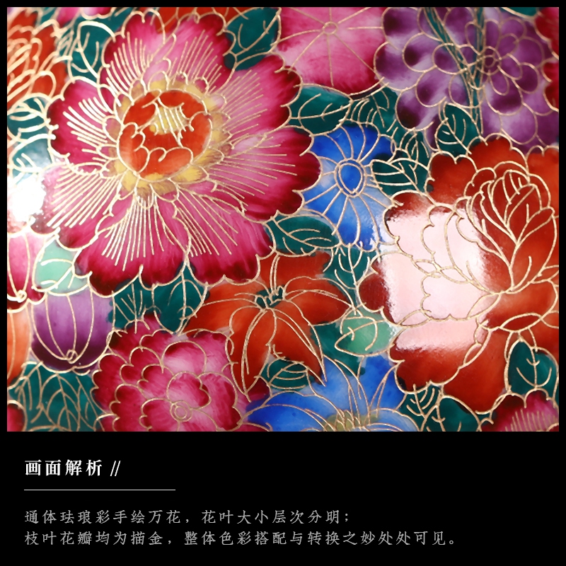 Jia lage jingdezhen ceramics imitation the qing qianlong wire inlay enamel see colour gourd vases, sitting room of Chinese style crafts