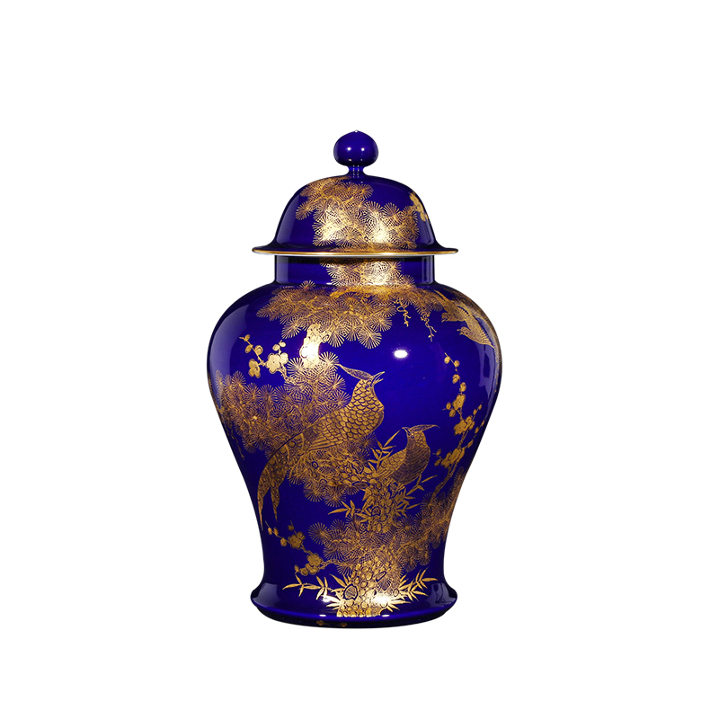 Manual ji jia lage jingdezhen ceramics general blue pot home decoration furnishing articles sitting room collection big vase
